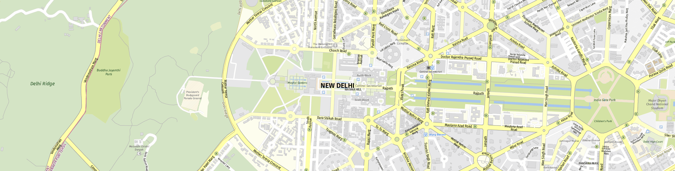 Stadtplan Neu-Delhi zum Downloaden.