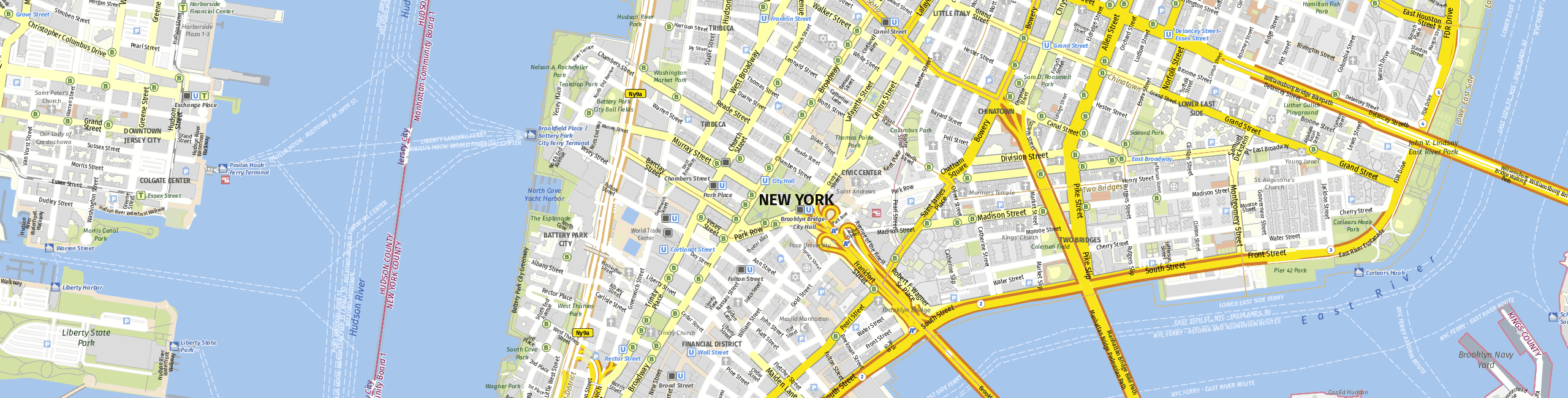 Stadtplan New York zum Downloaden.