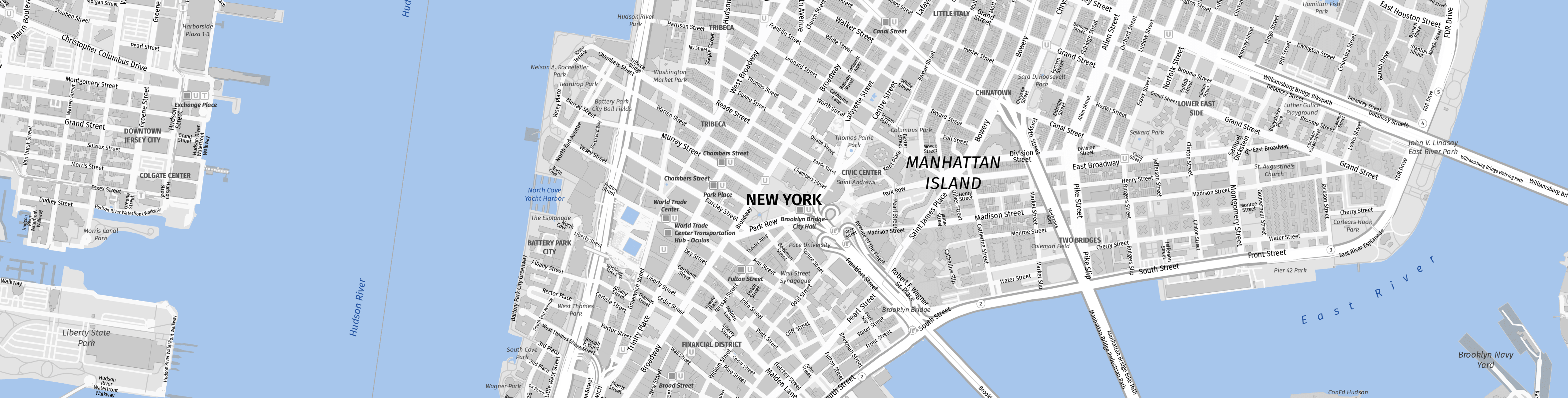 Manhattan Zip Code Map - Neighborhoods colorized - FILES