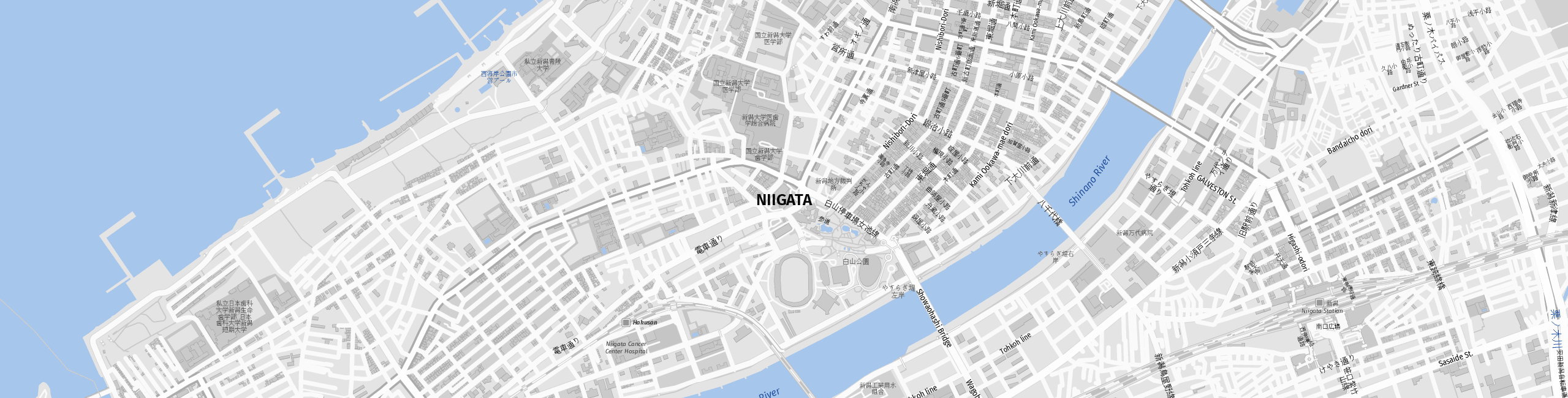 Stadtplan Niigata zum Downloaden.