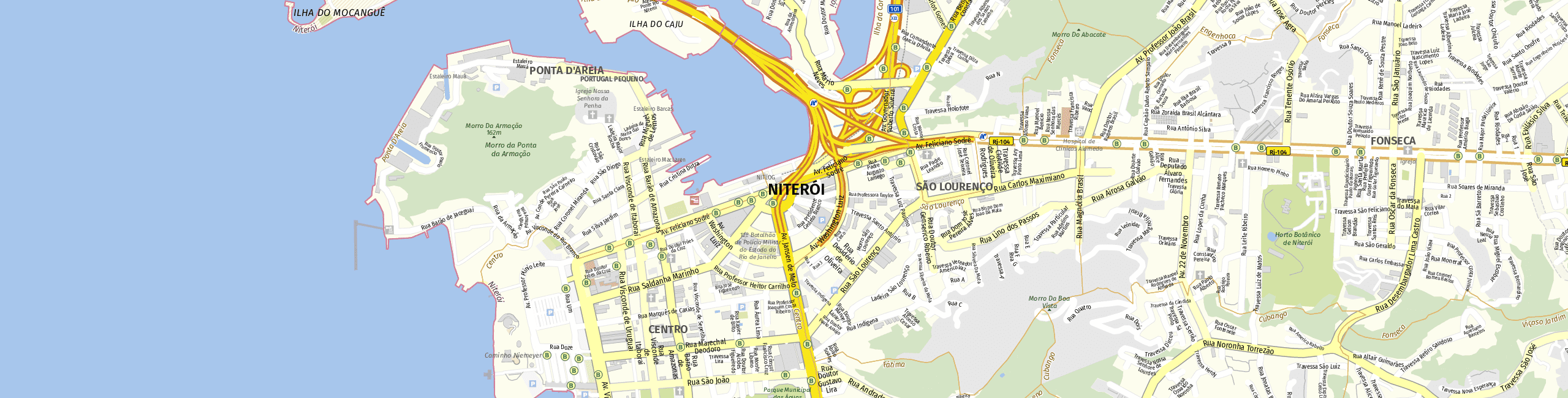 Stadtplan Niterói zum Downloaden.