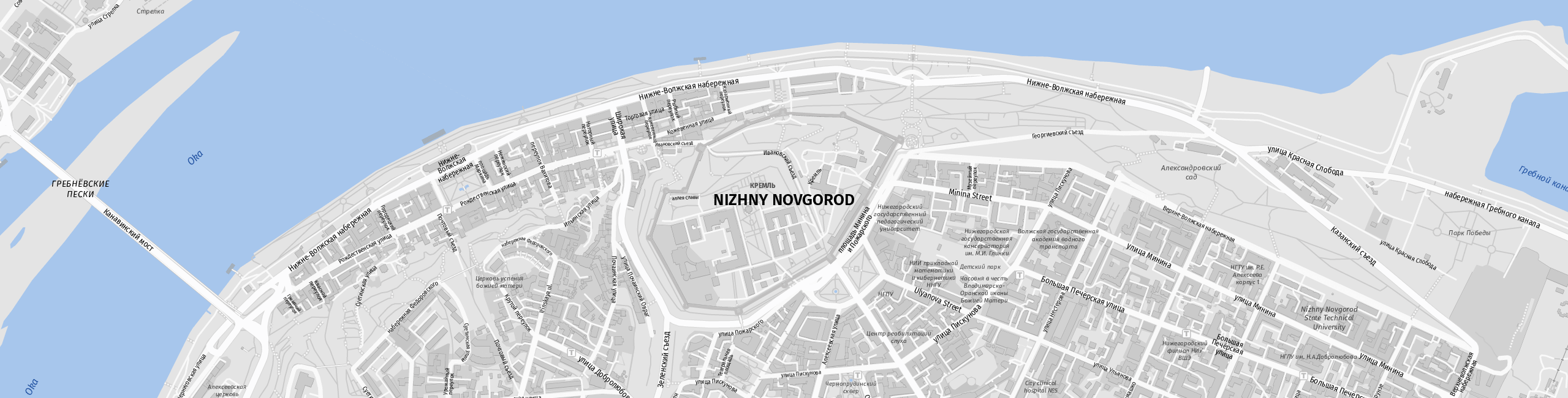 Stadtplan Nizhny Novgorod zum Downloaden.