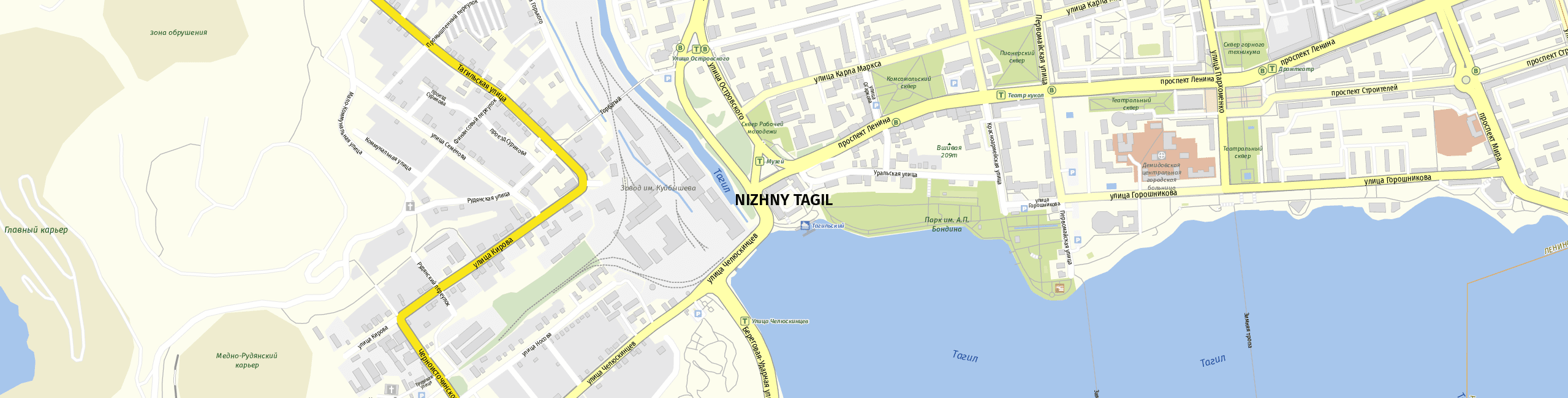 Stadtplan Nischni Tagil zum Downloaden.