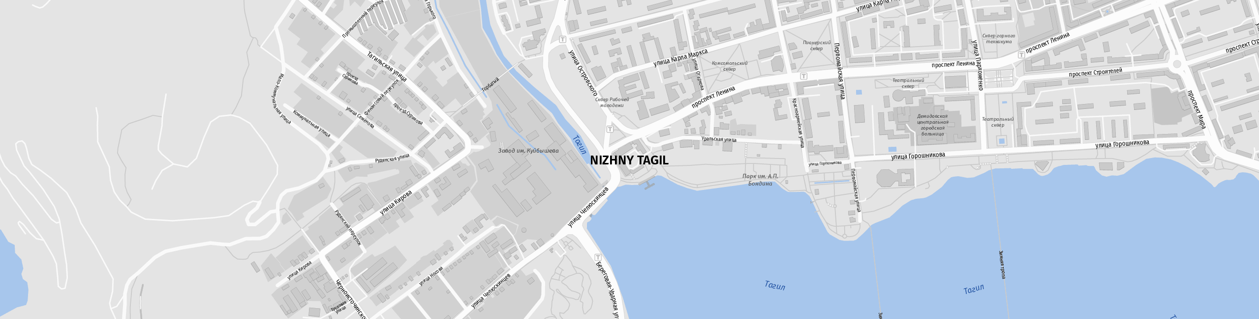 Stadtplan Nizhny Tagil zum Downloaden.