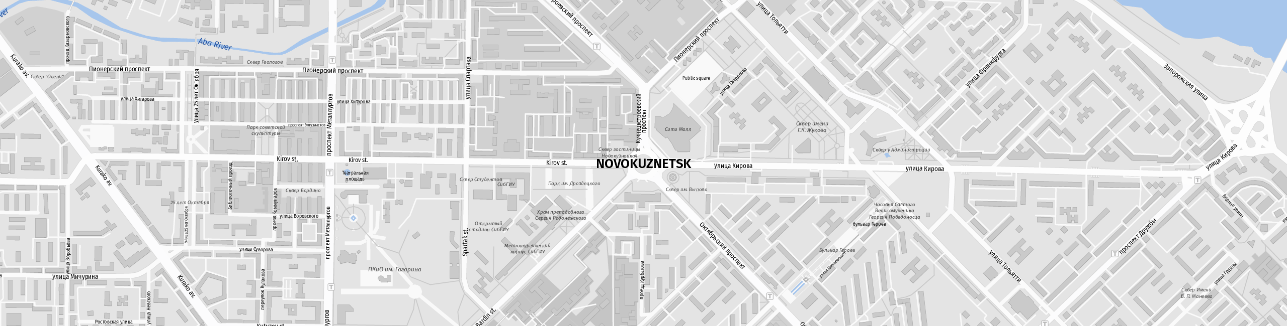 Stadtplan Novokuznetsk zum Downloaden.