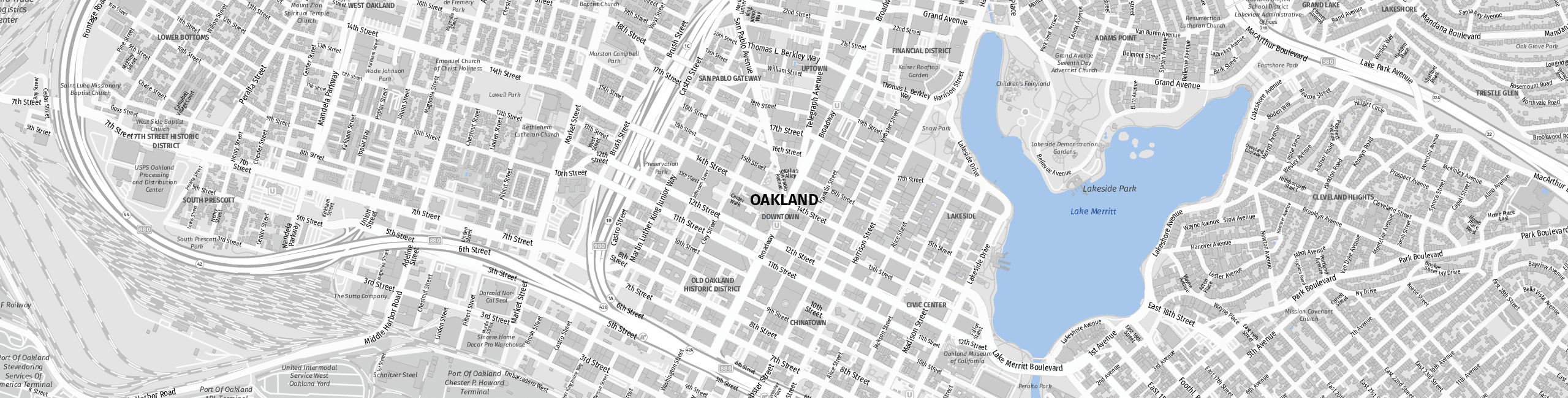 Stadtplan Oakland zum Downloaden.