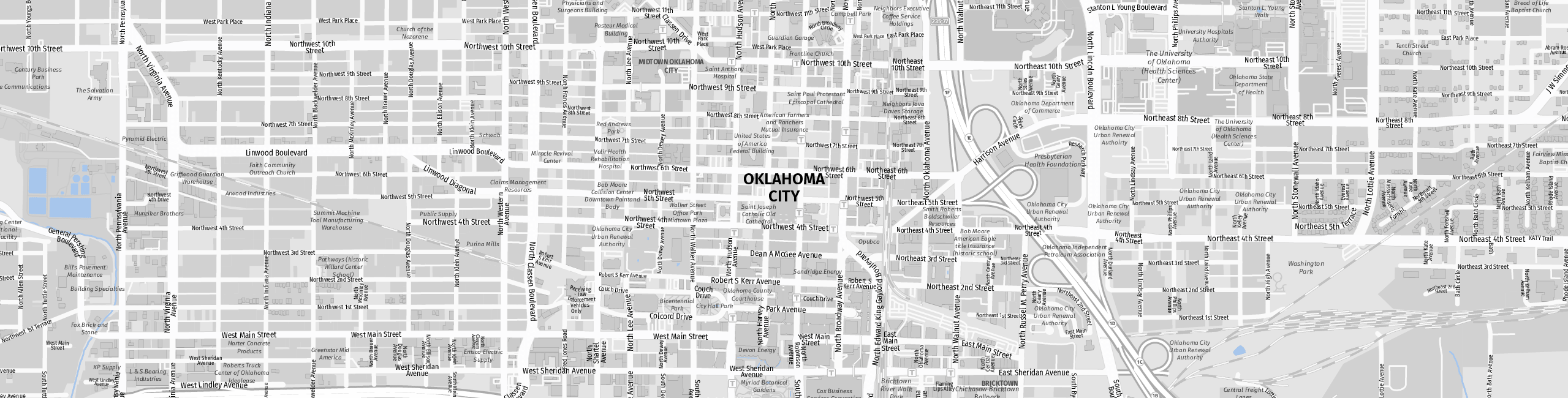 Stadtplan Oklahoma City zum Downloaden.