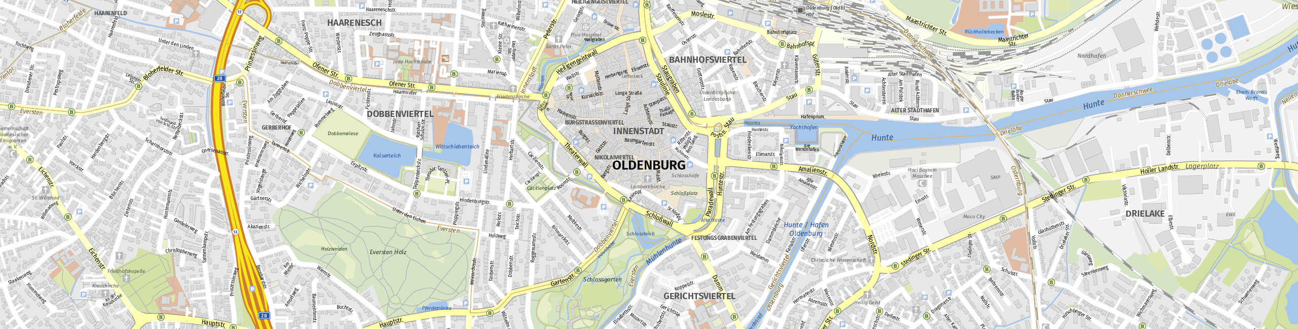Stadtplan Oldenburg zum Downloaden.