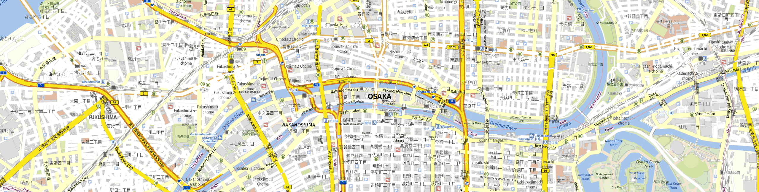 Stadtplan Osaka zum Downloaden.