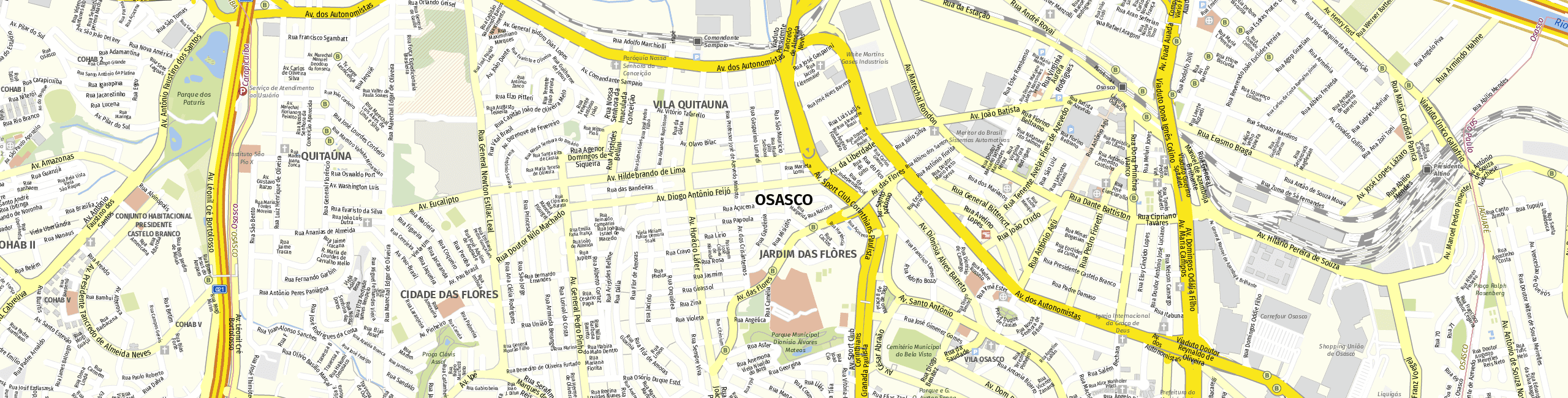 Stadtplan Osasco zum Downloaden.