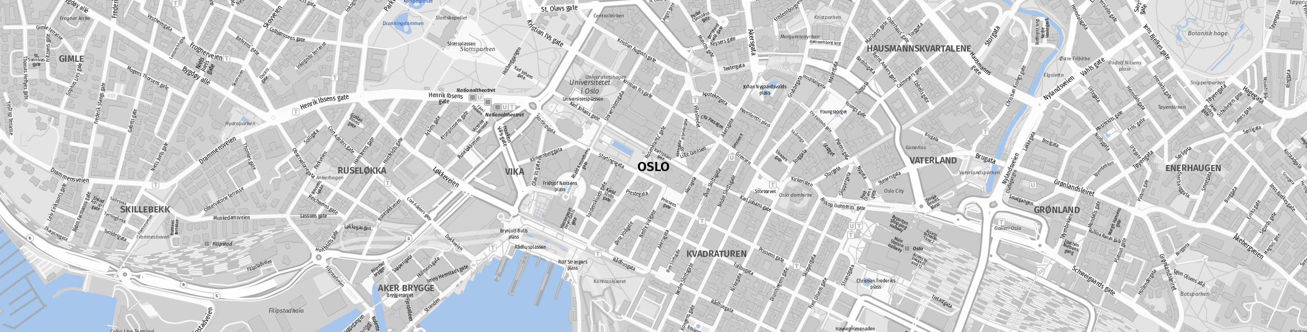 Stadtplan Oslo zum Downloaden.