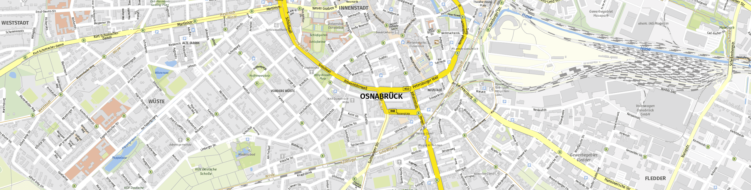 Stadtplan Osnabrück zum Downloaden.