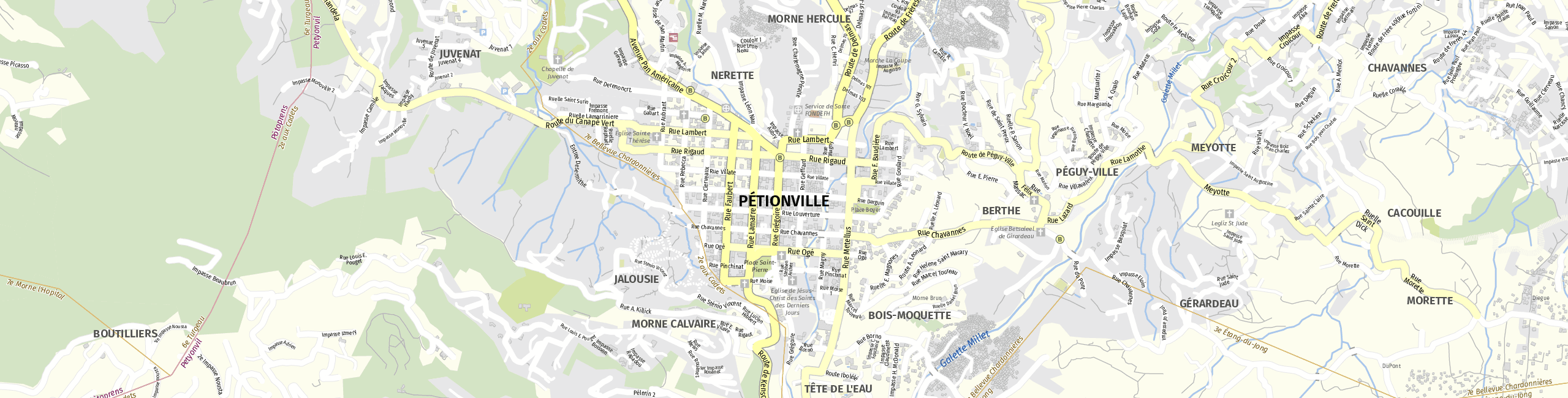 Stadtplan Pétionville zum Downloaden.