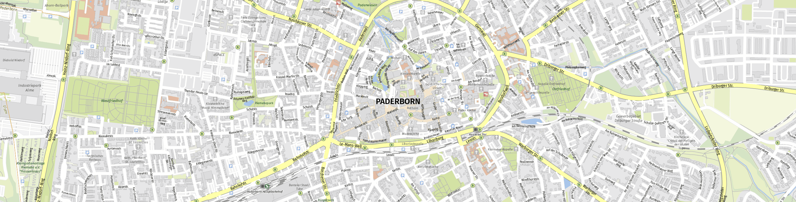 Stadtplan Paderborn zum Downloaden.
