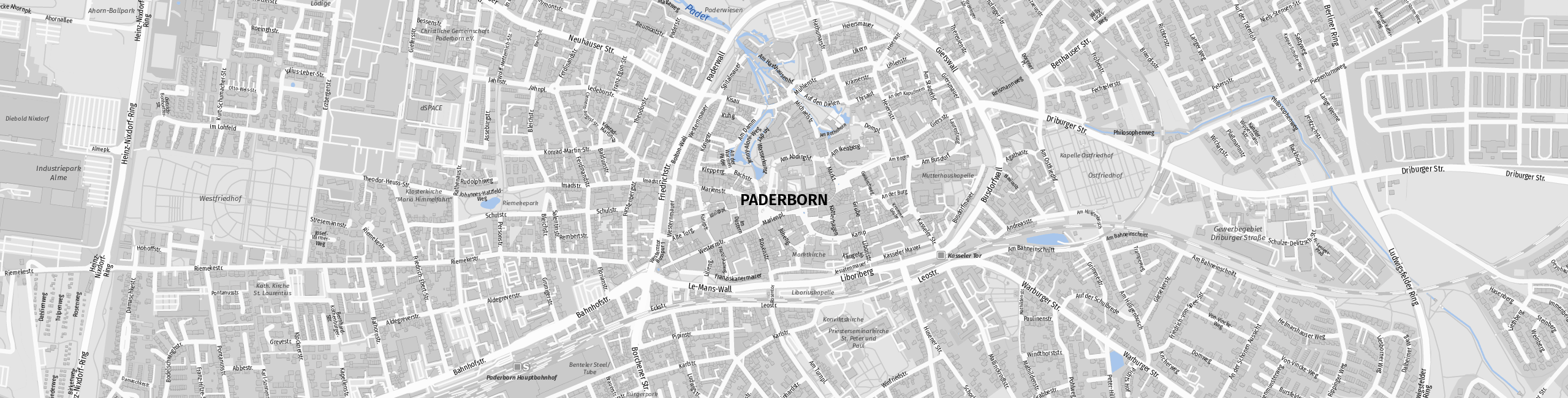 Stadtplan Paderborn zum Downloaden.
