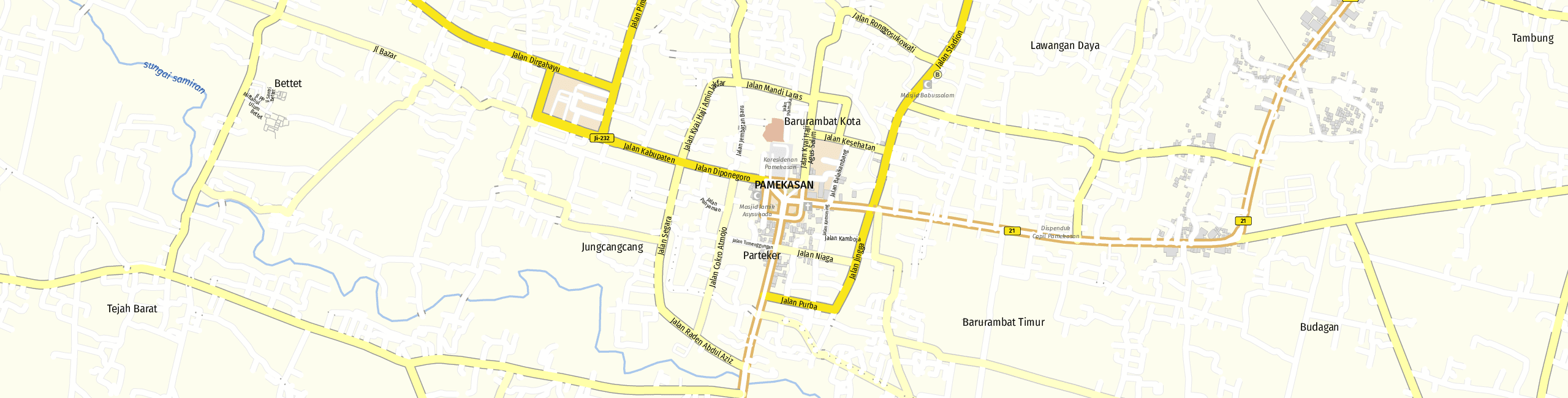 Stadtplan Pamekasan zum Downloaden.