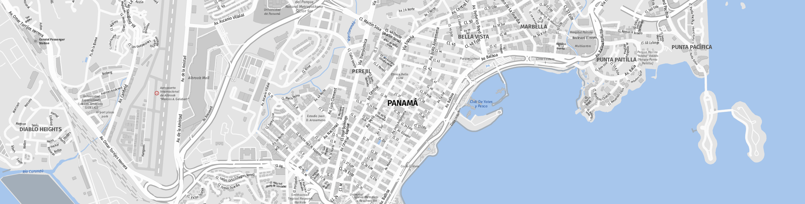 Stadtplan Panamá zum Downloaden.