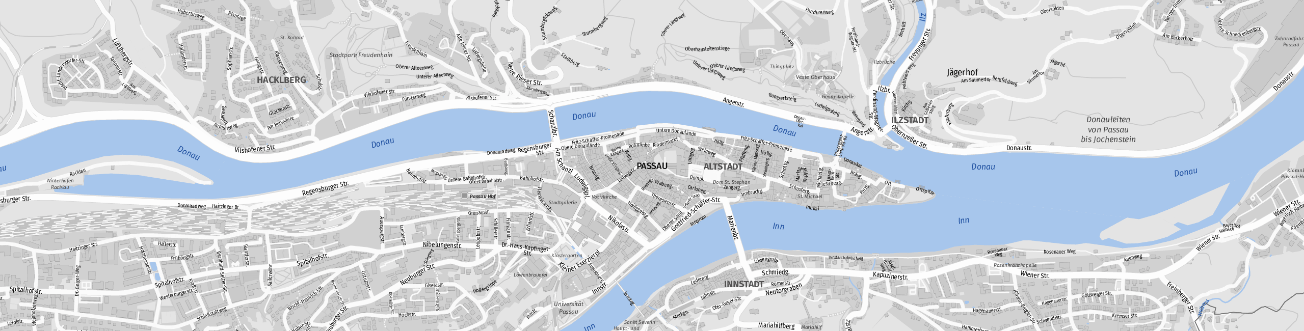 Stadtplan Passau zum Downloaden.