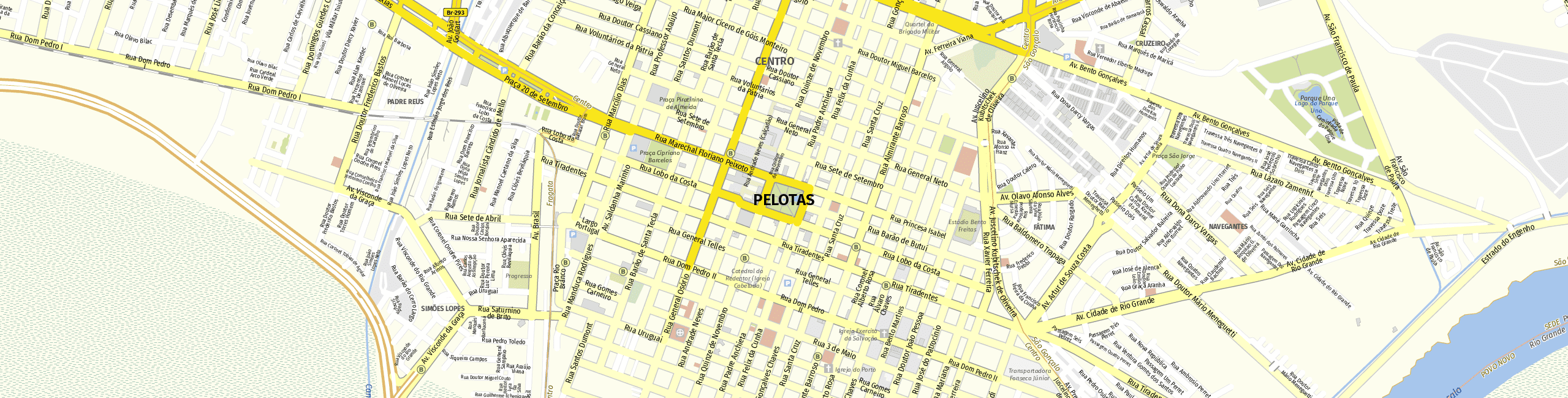 Stadtplan Pelotas zum Downloaden.