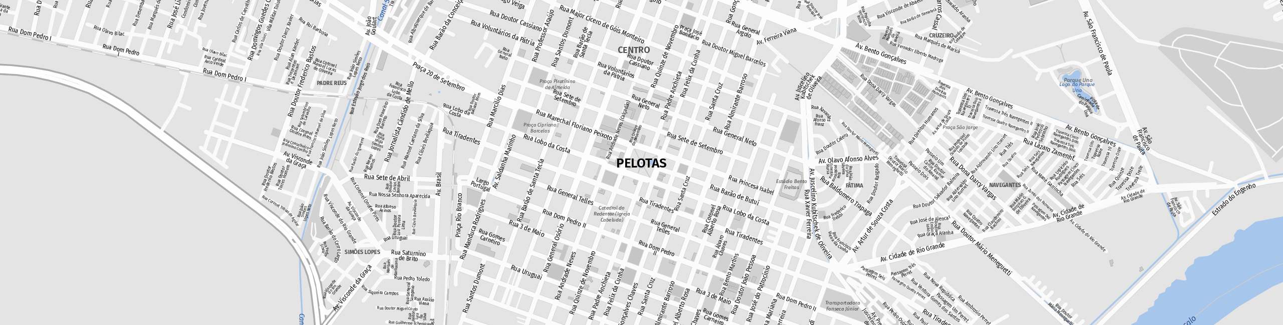 Stadtplan Pelotas zum Downloaden.