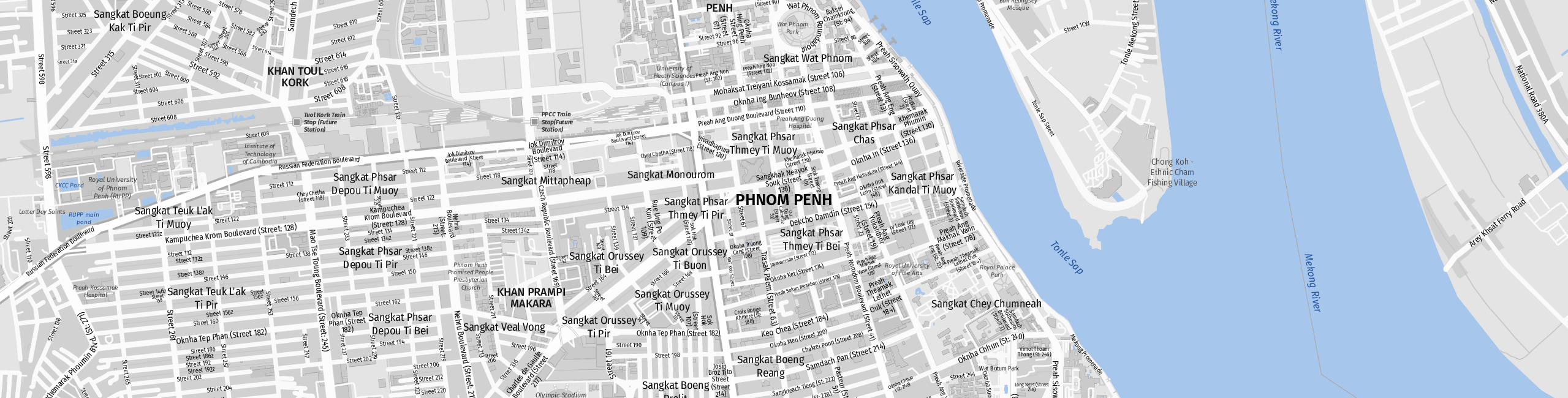Stadtplan Phnom Penh zum Downloaden.