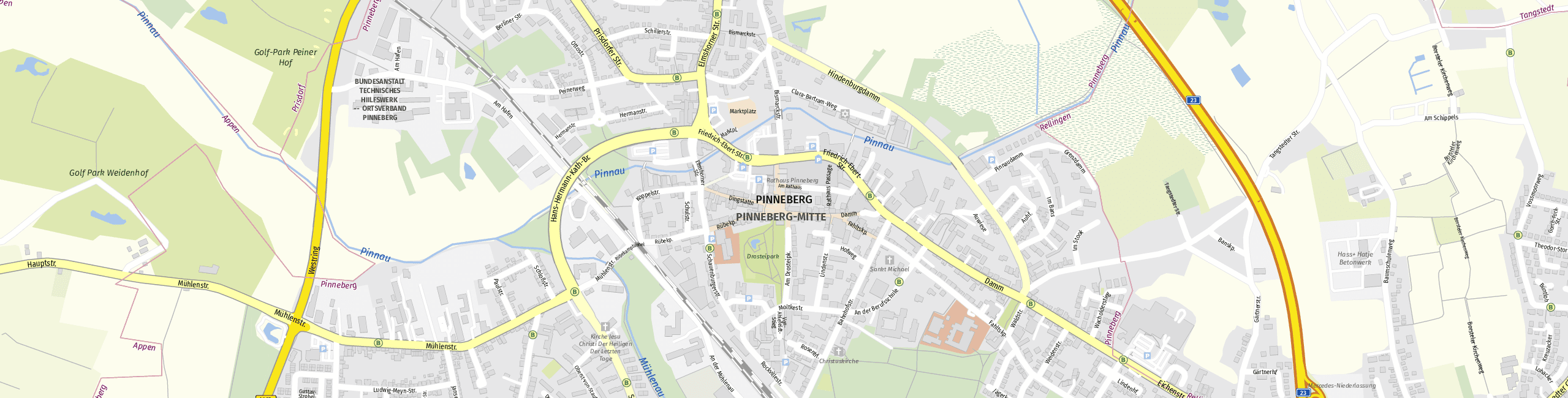 Stadtplan Pinneberg zum Downloaden.