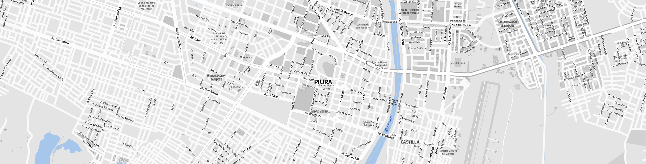Stadtplan Piura zum Downloaden.