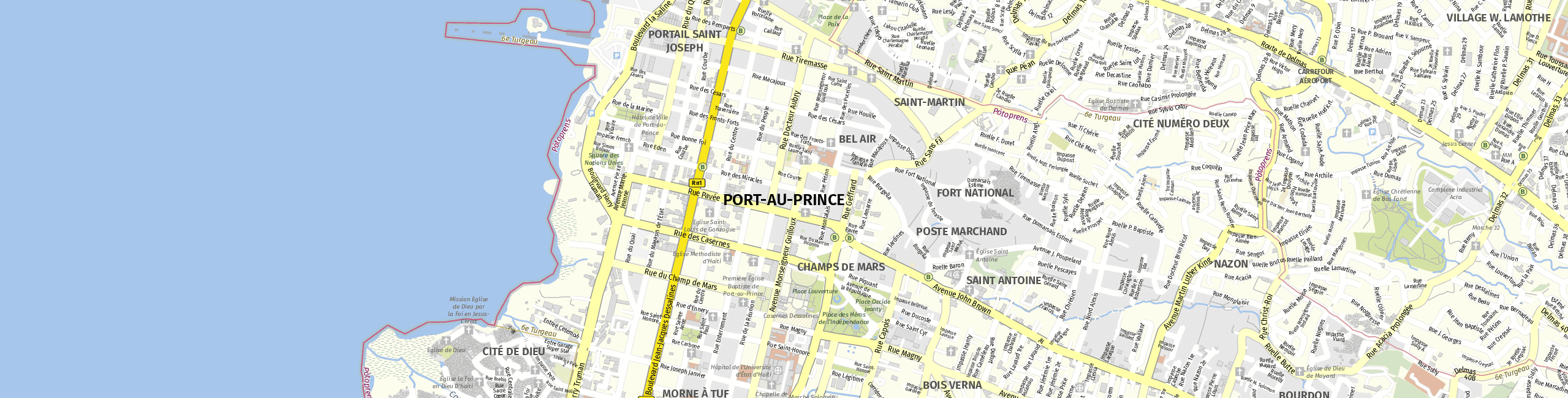 Stadtplan Port-au-Prince zum Downloaden.