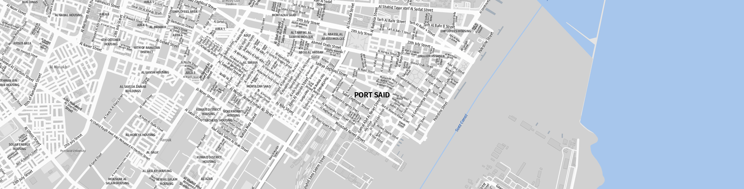 Stadtplan Port Said zum Downloaden.