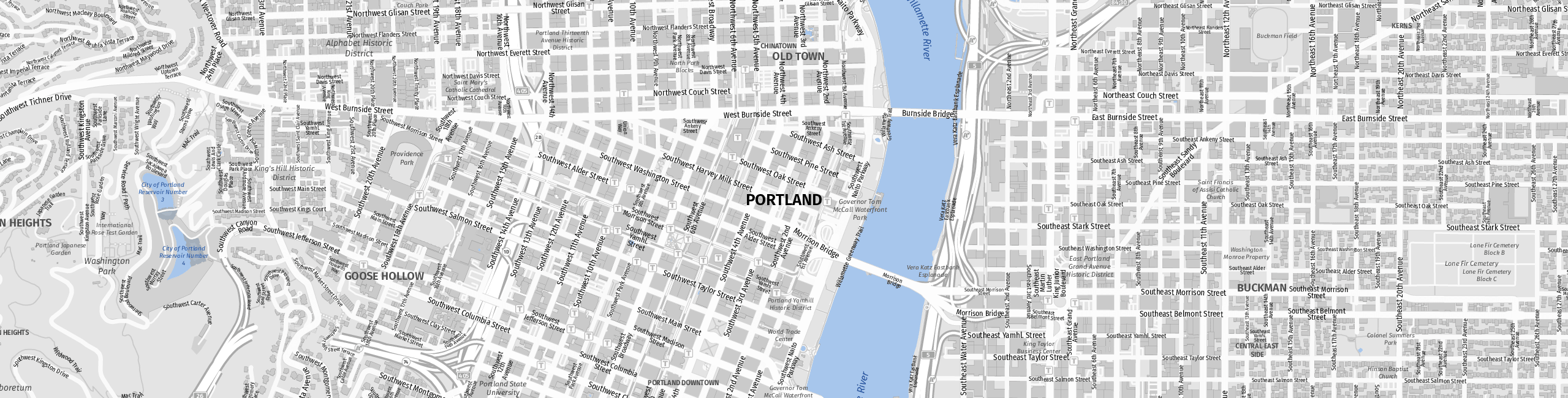 Stadtplan Portland zum Downloaden.