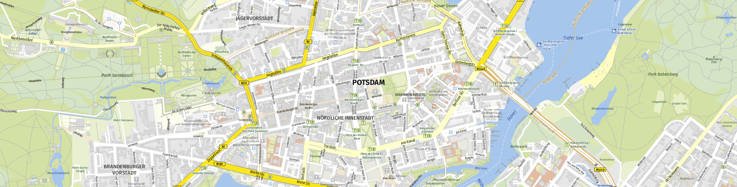 Stadtplan Potsdam zum Downloaden.