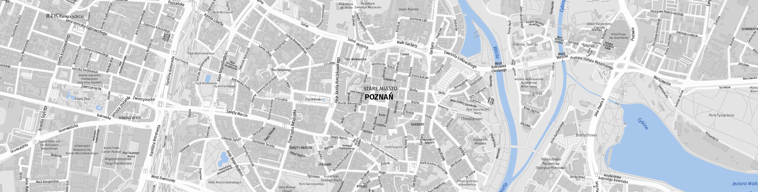 Stadtplan Poznań zum Downloaden.