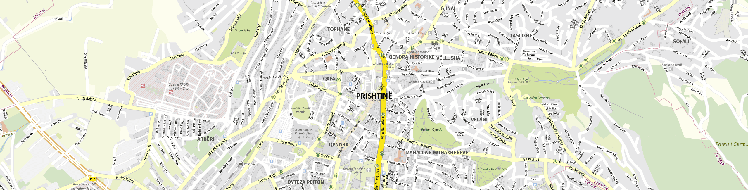 Stadtplan Pristina zum Downloaden.