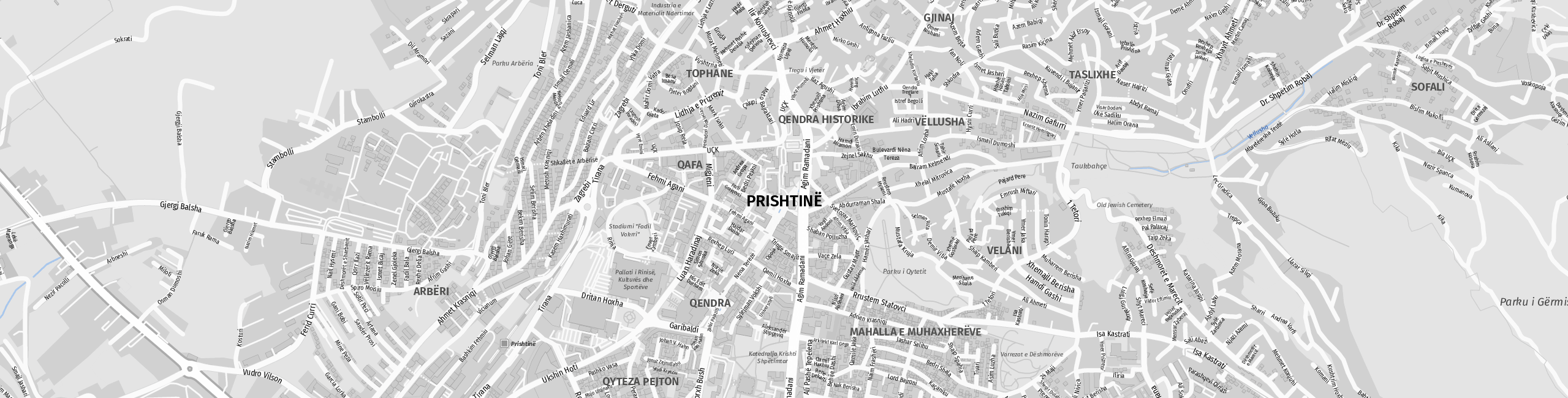 Stadtplan Pristina zum Downloaden.