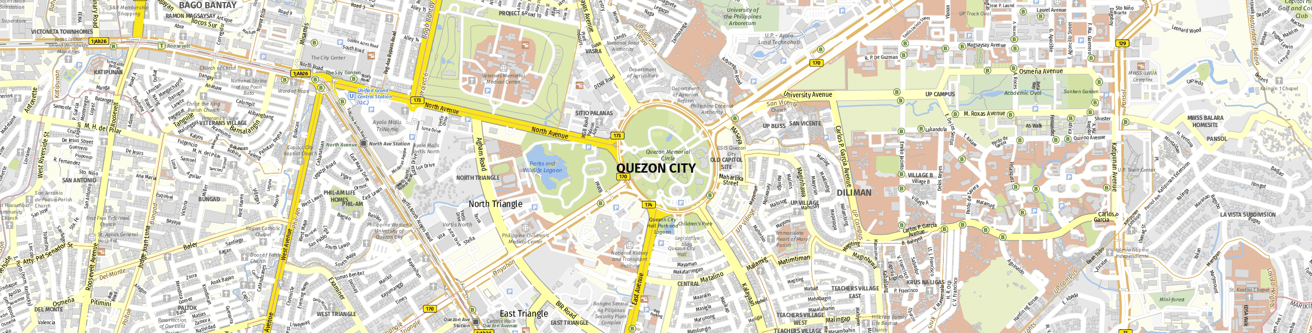 Stadtplan Quezon City zum Downloaden.
