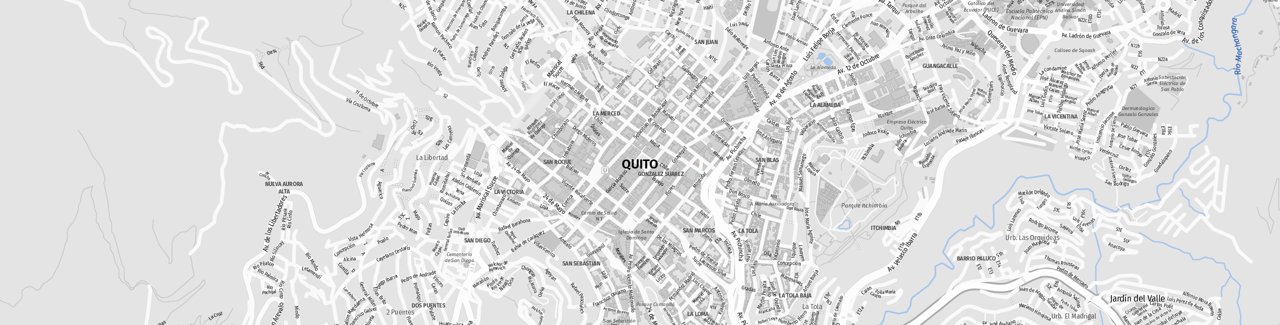 Stadtplan Quito zum Downloaden.