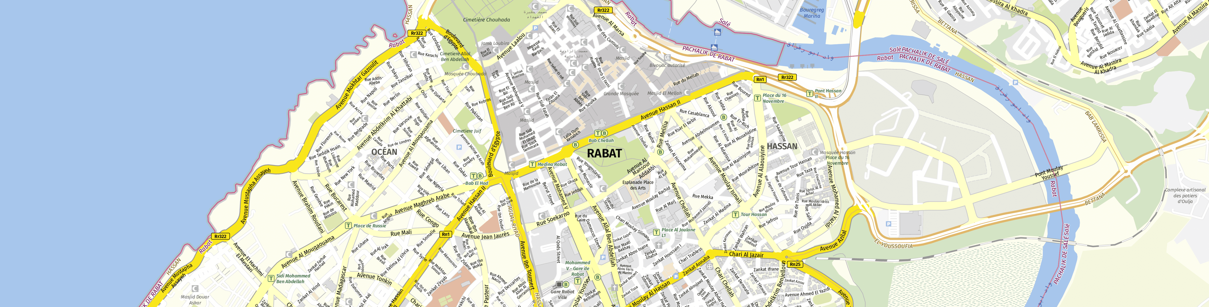 Tourist map of rabat morocco | Insiderpuj.com