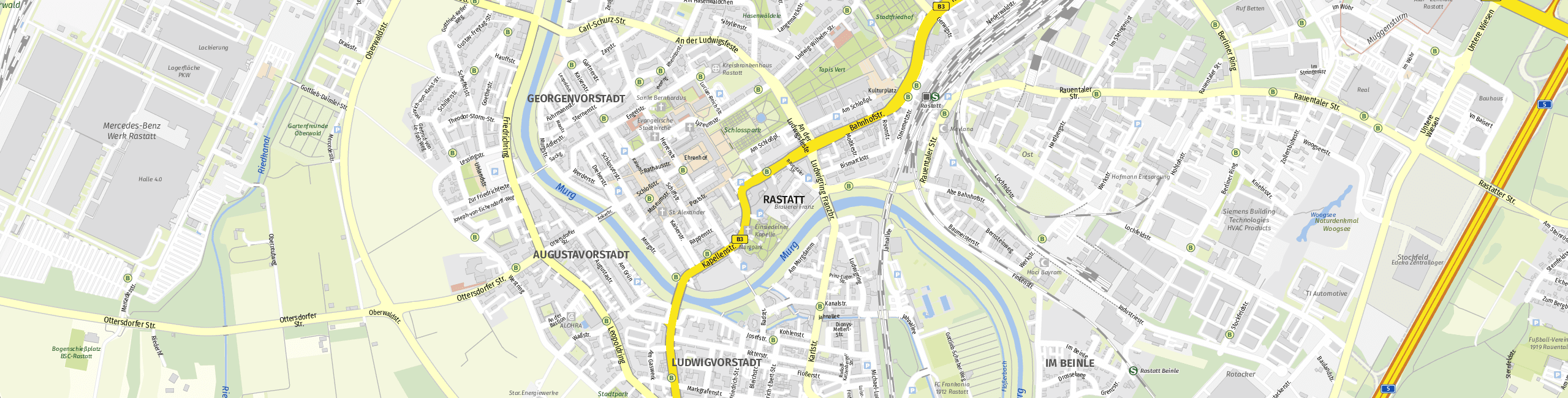 Stadtplan Rastatt zum Downloaden.