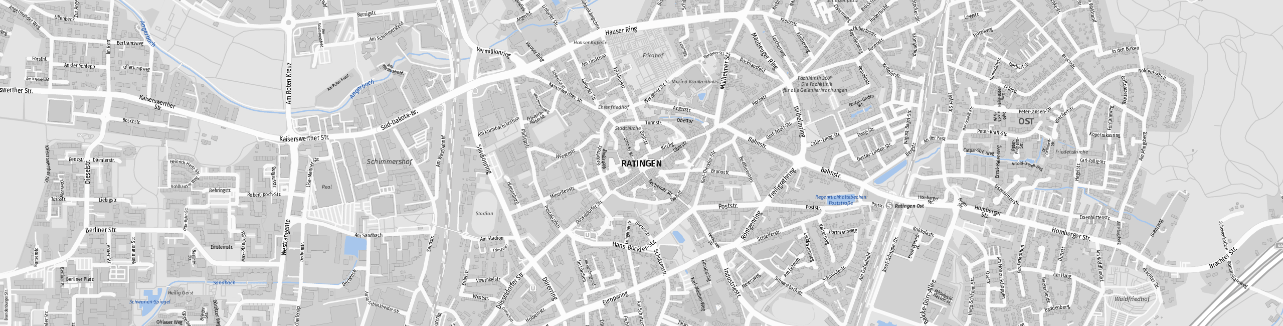 Stadtplan Ratingen zum Downloaden.