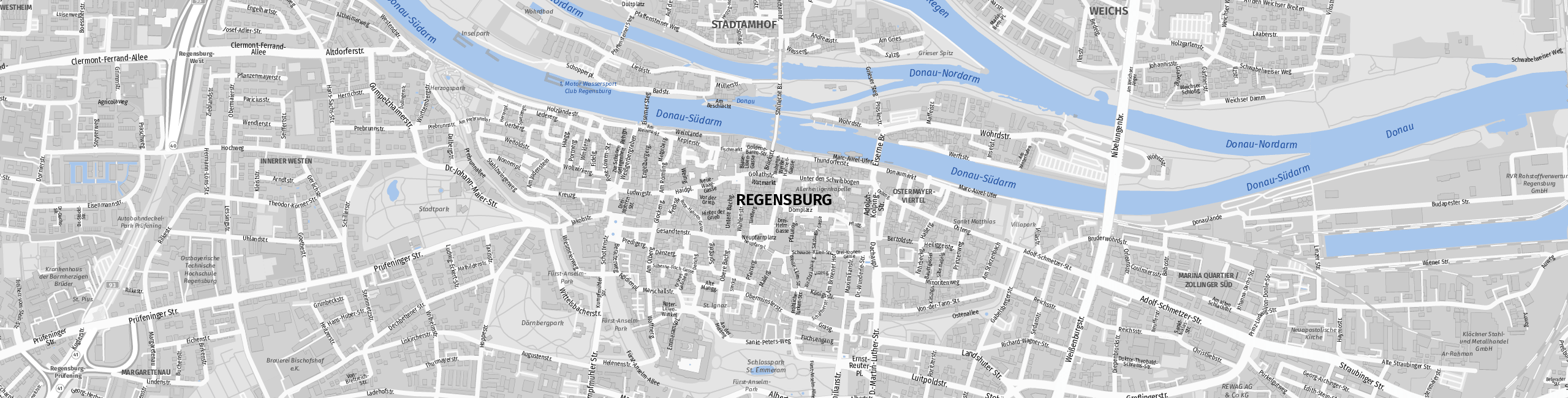 Stadtplan Regensburg zum Downloaden.