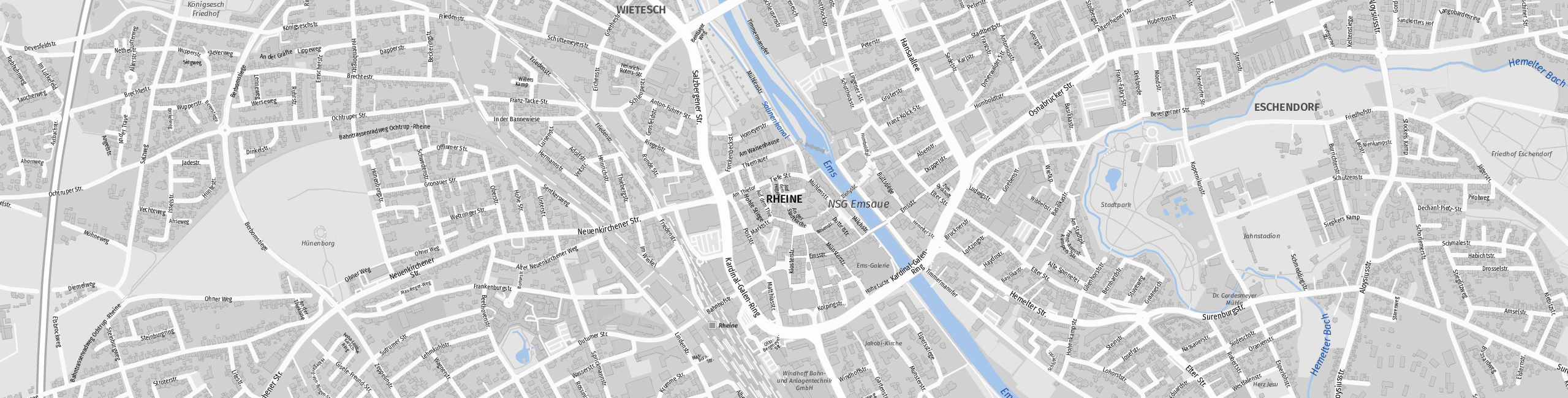 Stadtplan Rheine zum Downloaden.