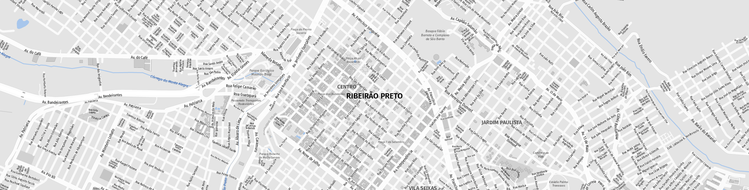 Stadtplan Ribeirão Preto zum Downloaden.