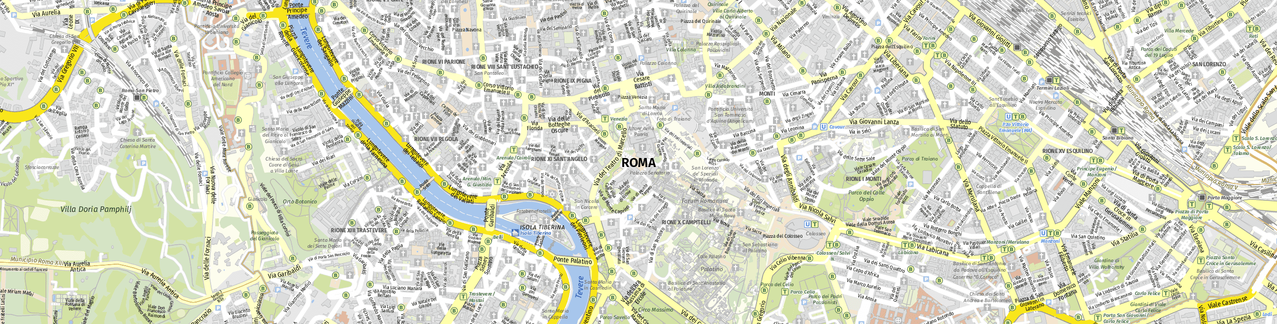 Stadtplan Roma zum Downloaden.
