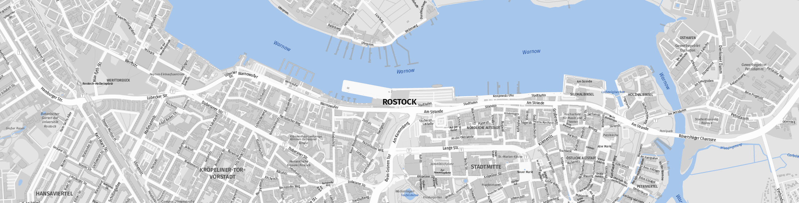 Stadtplan Rostock zum Downloaden.