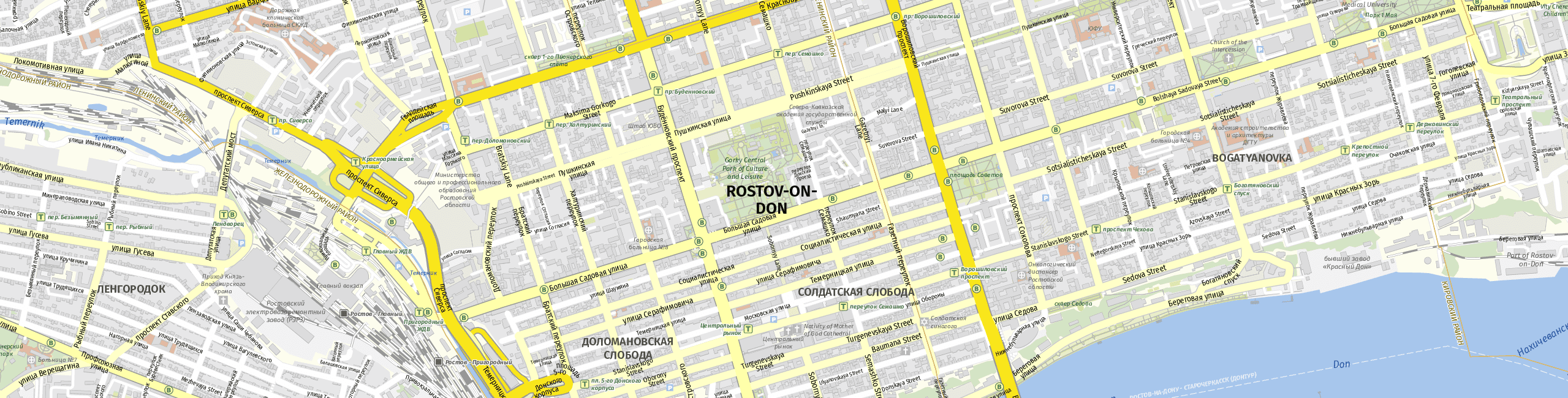 Stadtplan Rostow am Don zum Downloaden.