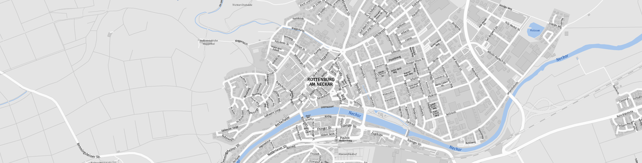 Stadtplan Rottenburg am Neckar zum Downloaden.