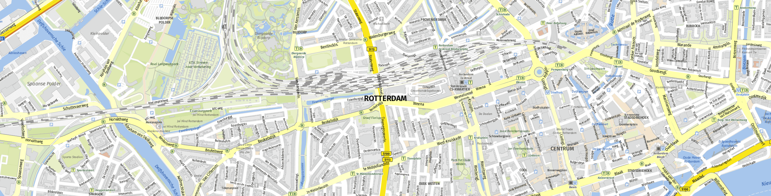 Stadtplan Rotterdam zum Downloaden.
