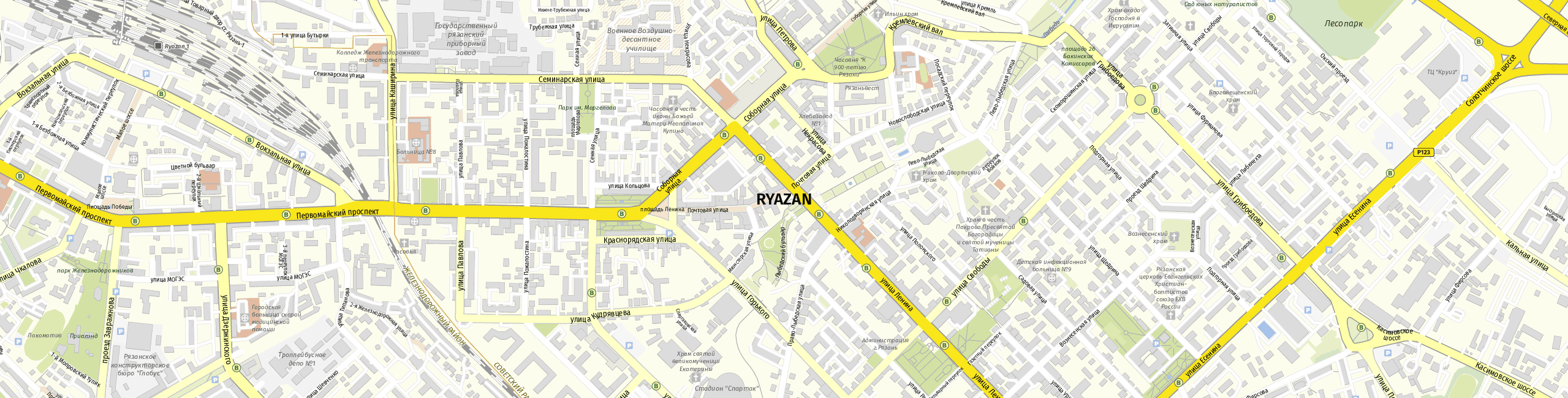Stadtplan Ryazan zum Downloaden.