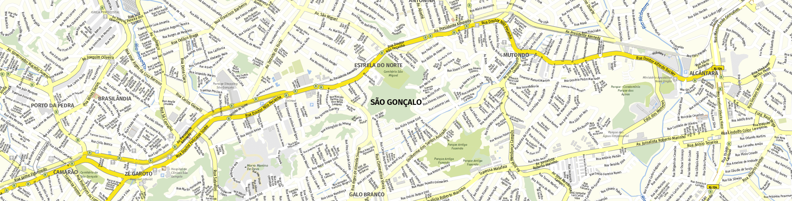 Stadtplan São Gonçalo zum Downloaden.