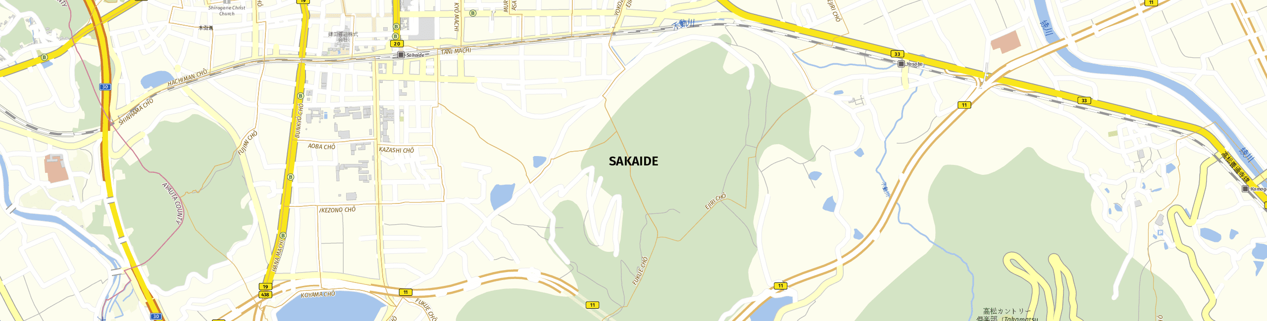 Stadtplan Sakaide zum Downloaden.